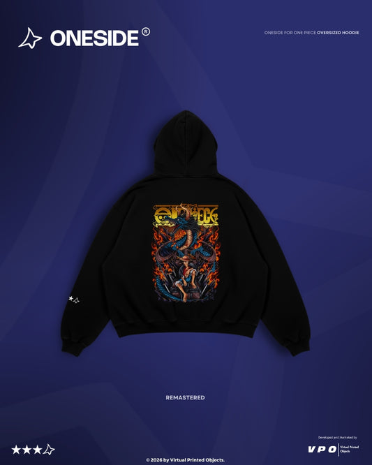 ONESIDE FOR ONEPIECE UNISEX OVERSIZED HOODIE